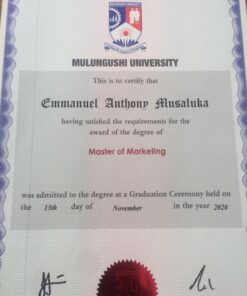Buy Degree From the Mulungushi University