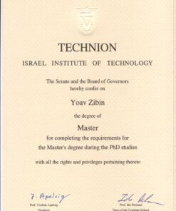 Buy college degree from the Technion - Israel Institute of Technology