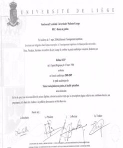 Buy college degree from the Université de Liège